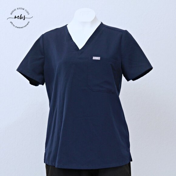 Bundle‎ of 2 Figs Catarina One Pocket Scrub Tops Blue Green Women M Style FW1000 - Picture 12 of 16